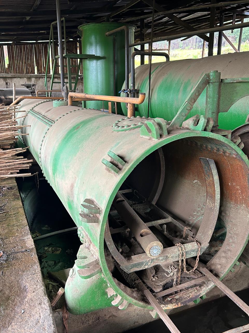 Drying plant for wood poles and planks